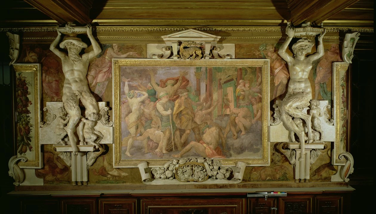 Fiorentino - Particolare dell'apparato decorativo della Galleria di ferdinando I, Chateau de Fontainebleau, Seine, et, Marne